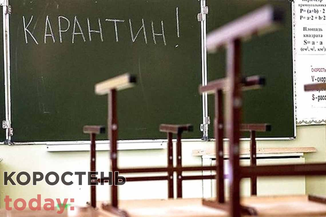 На Житомирщині на карантині перебувають 22 школи та 12 садочків