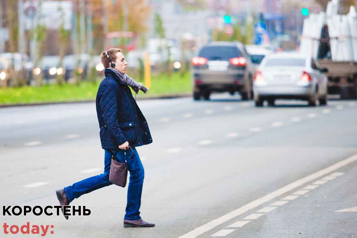 З початку року на Коростенщині поліцейські зафіксували понад сотню порушень ПДР пішоходами