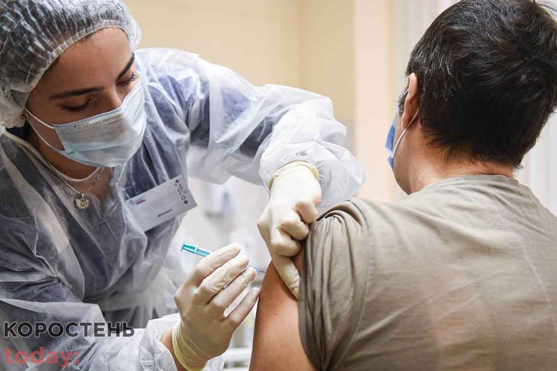 У Житомирські області вже вакцинували від коронавірусу майже 60 тисяч осіб