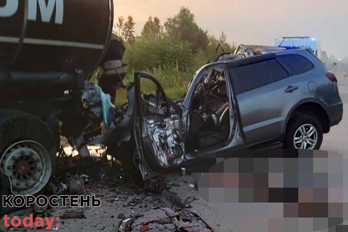 У Малинському районі Hyundai з’їхав на узбіччя та зіткнувся з причепом DAF: загинув водій 📷ФОТО