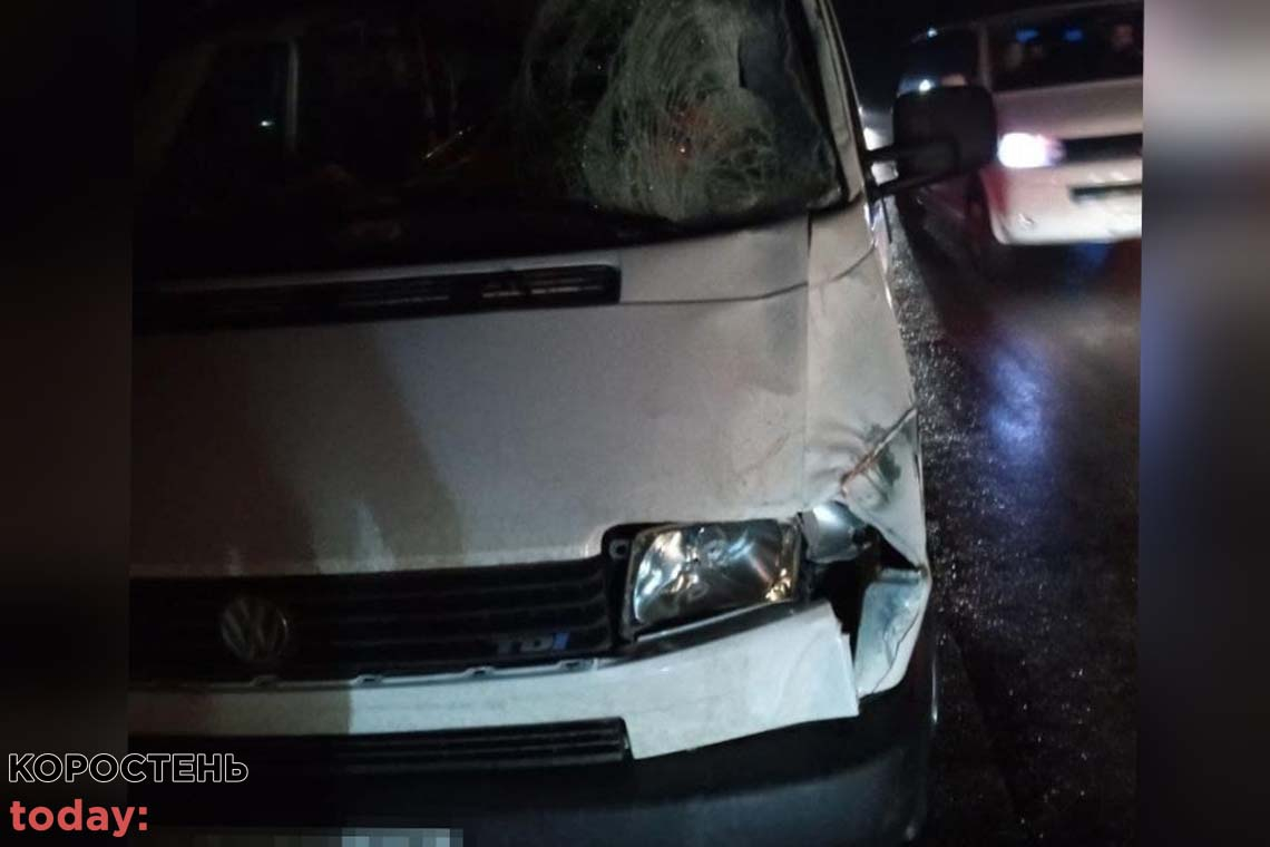 На автодорозі на території Малинської громади мікроавтобус збив пішохода, чоловік загинув