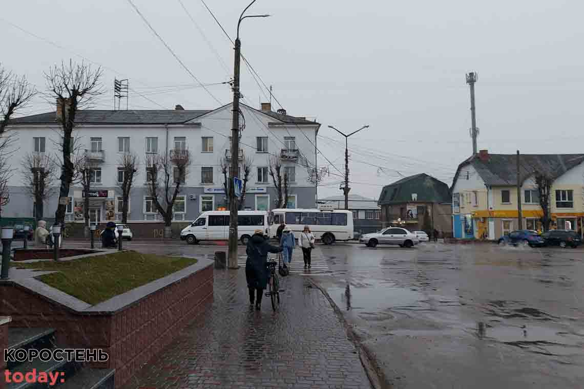 У Коростені цього тижня йтиме дощ з мокрим снігом