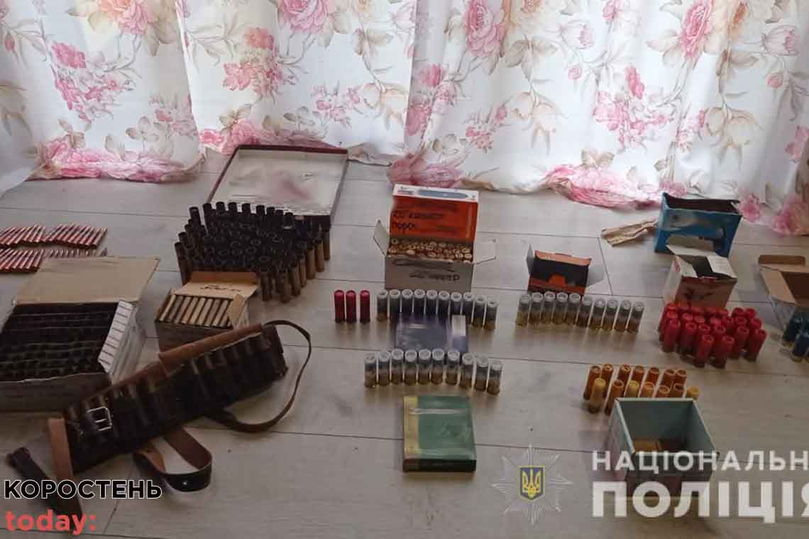 У будинку жителя Олевської громади поліцейські знайшли боєприпаси та порох