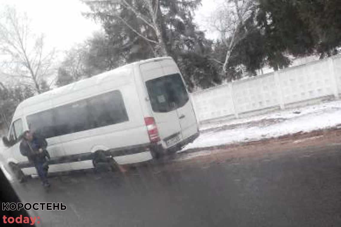 По дорозі з Коростеня до Житомира в мікроавтобуса відпало два колеса