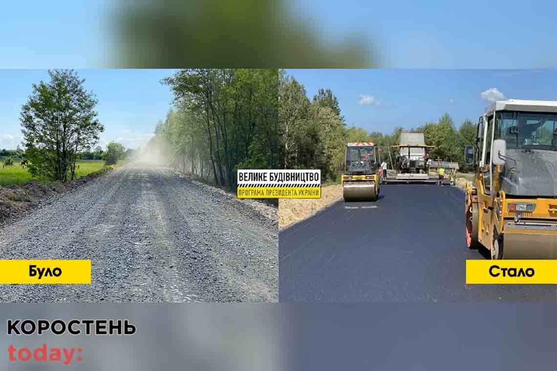 Автодорогу Лугини - Солов’ї  в Коростенському районі ввели в експлуатацію