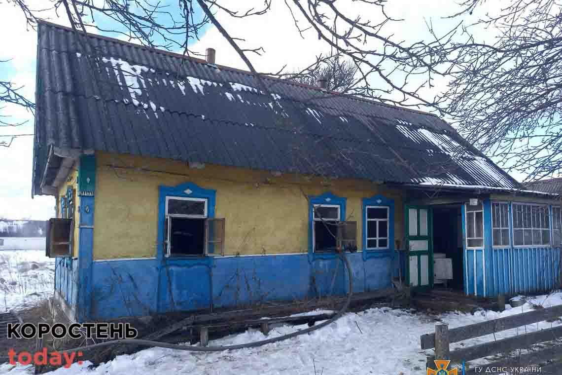 У селі Олевської громади під час ліквідації пожежі в житловому будинку рятувальники виявили тіло чоловіка