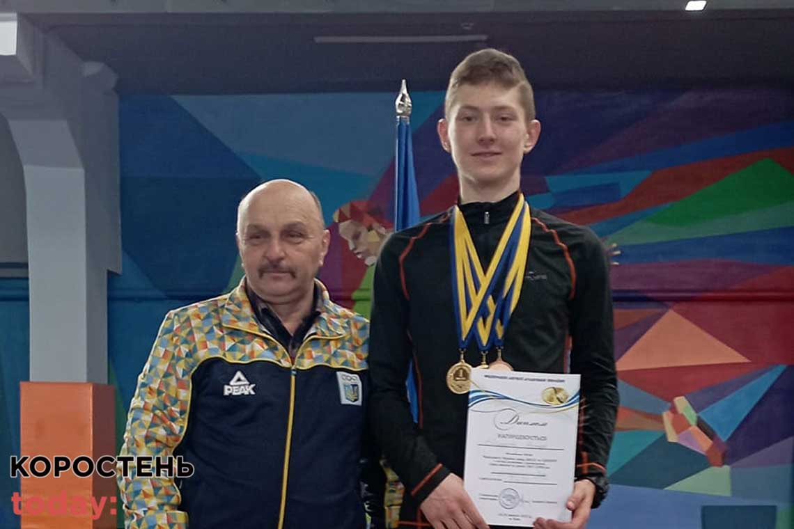 Коростенець виборов дві золоті та бронзову нагороди на чемпіонаті України з легкої атлетики