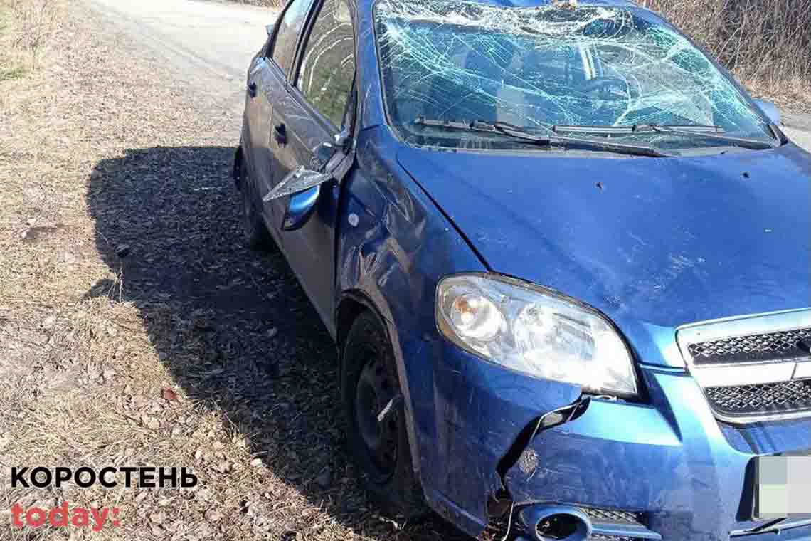 На автодорозі Черняхів – Малин – Термахівка Chevrolet потрапив у кювет та перекинувся, постраждала водійка 📷ФОТО