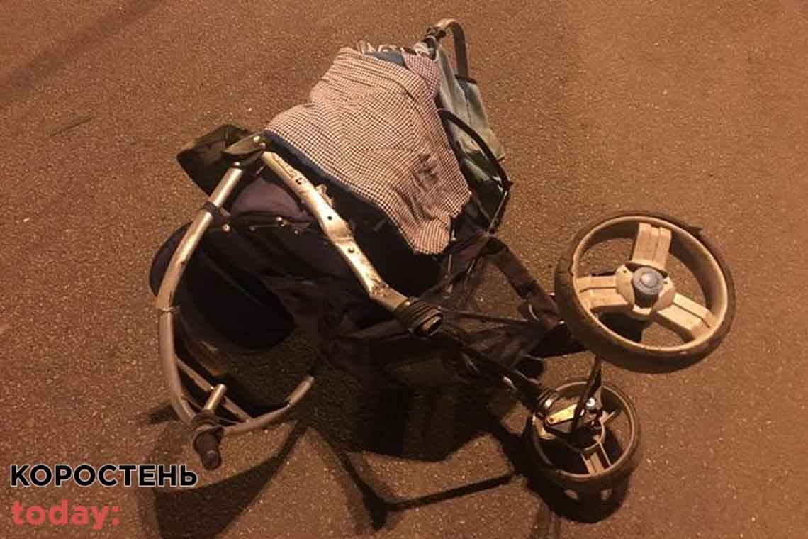 Прокуратура розпочала кримінальне провадження щодо травмування 10-місячної дитини у візочку, на яку в Коростені наїхав Mercedes