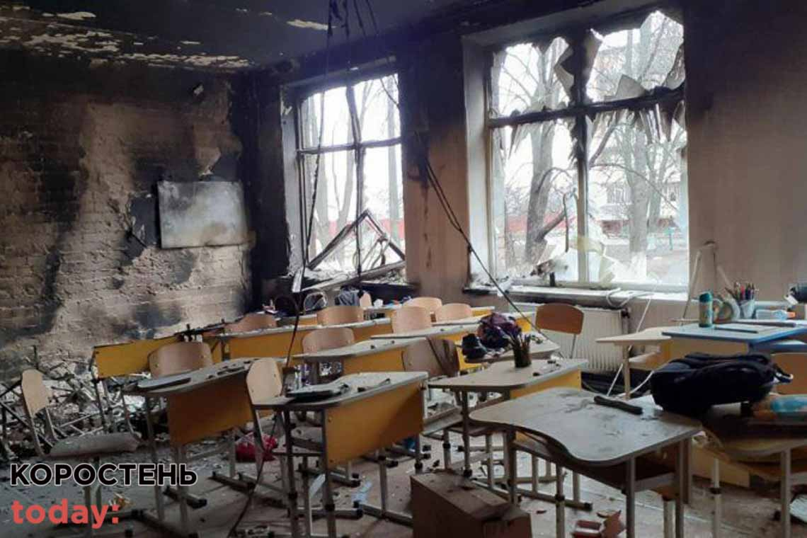 Понад 70 закладів освіти пошкоджено на Житомирщині за час війни