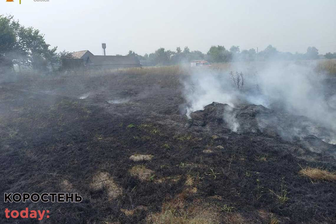 У селі біля Коростеня знову горіло сміттєзвалище