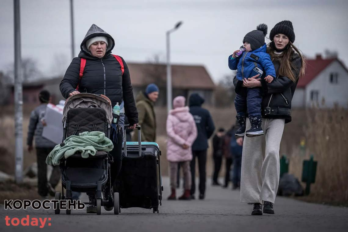 На території Коростенського району перебуває понад 7 тисяч переселенців