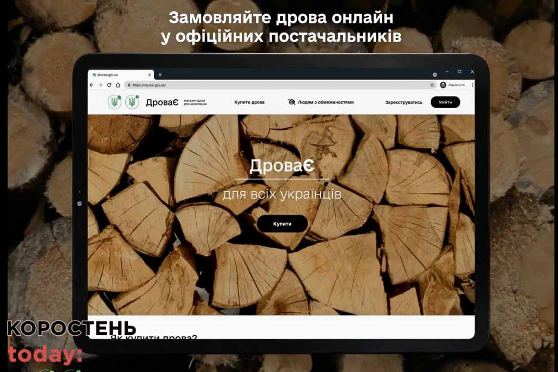 Уряд запустив онлайн-магазин дров для населення