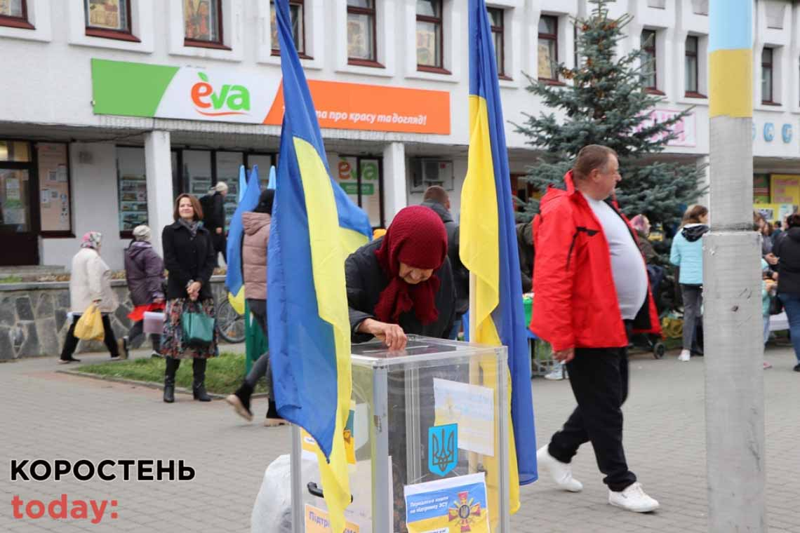 В центрі Олевська провели благодійний ярмарок на підтримку ЗСУ