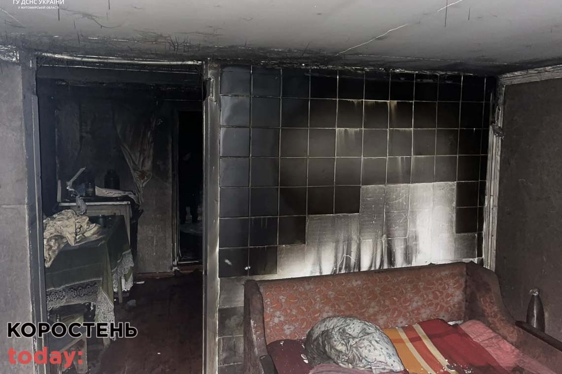 В Овручі під час гасіння пожежі рятувальники виявили тіло 39-річного чоловіка 📷ФОТО