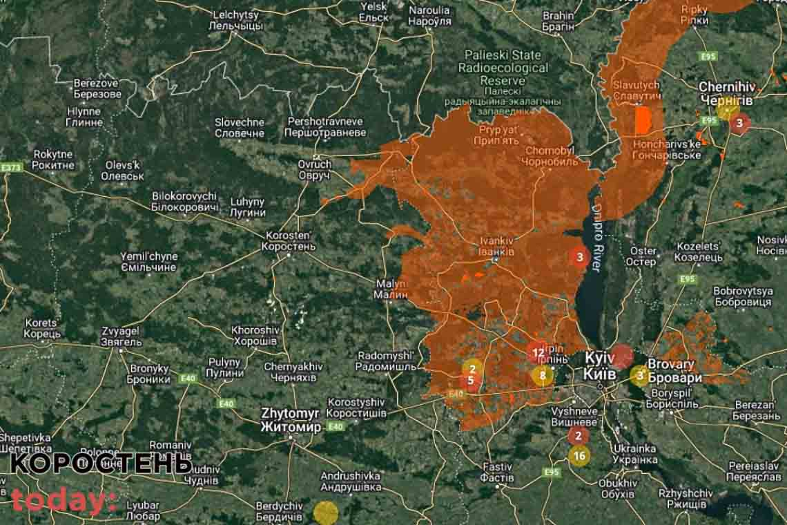 У ДСНС створили інтерактивну карту, де жителі Житомирщини можуть подивитися розміновані маршрути