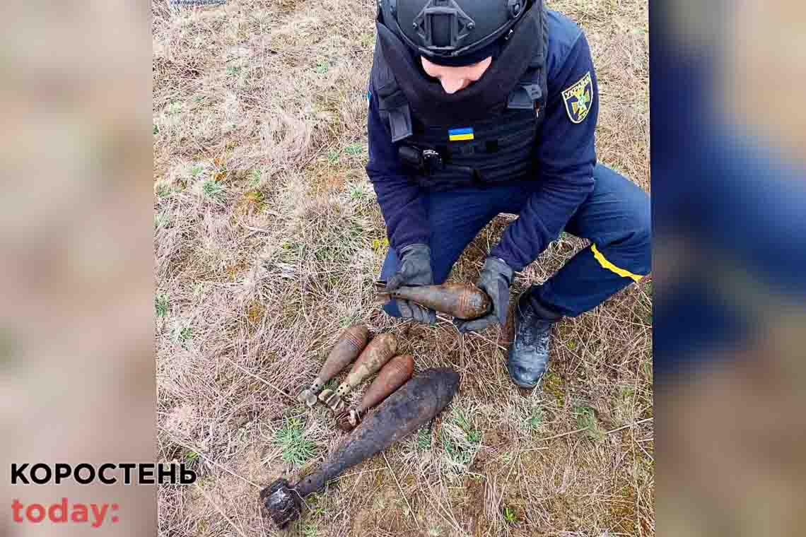 У селі неподалік Коростеня люди виявили вибухонебезпечні предмети (ФОТО)