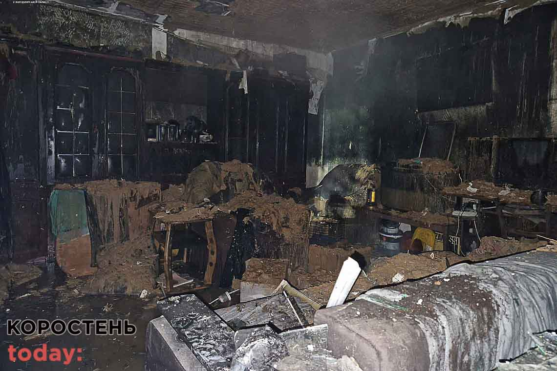 У Малині під час пожежі у будинку загинула жінка та травмувався власник
