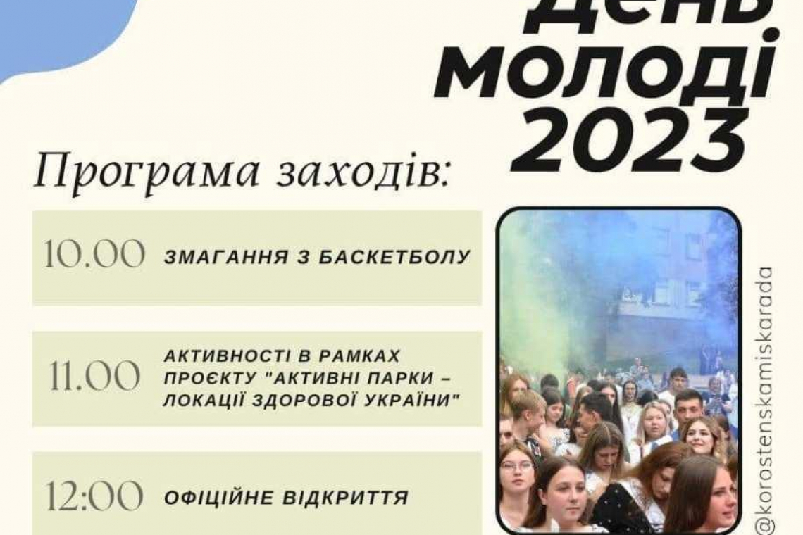 Змагання з баскетболу та спортивні активності - Міжнародний день молоді у Коростені