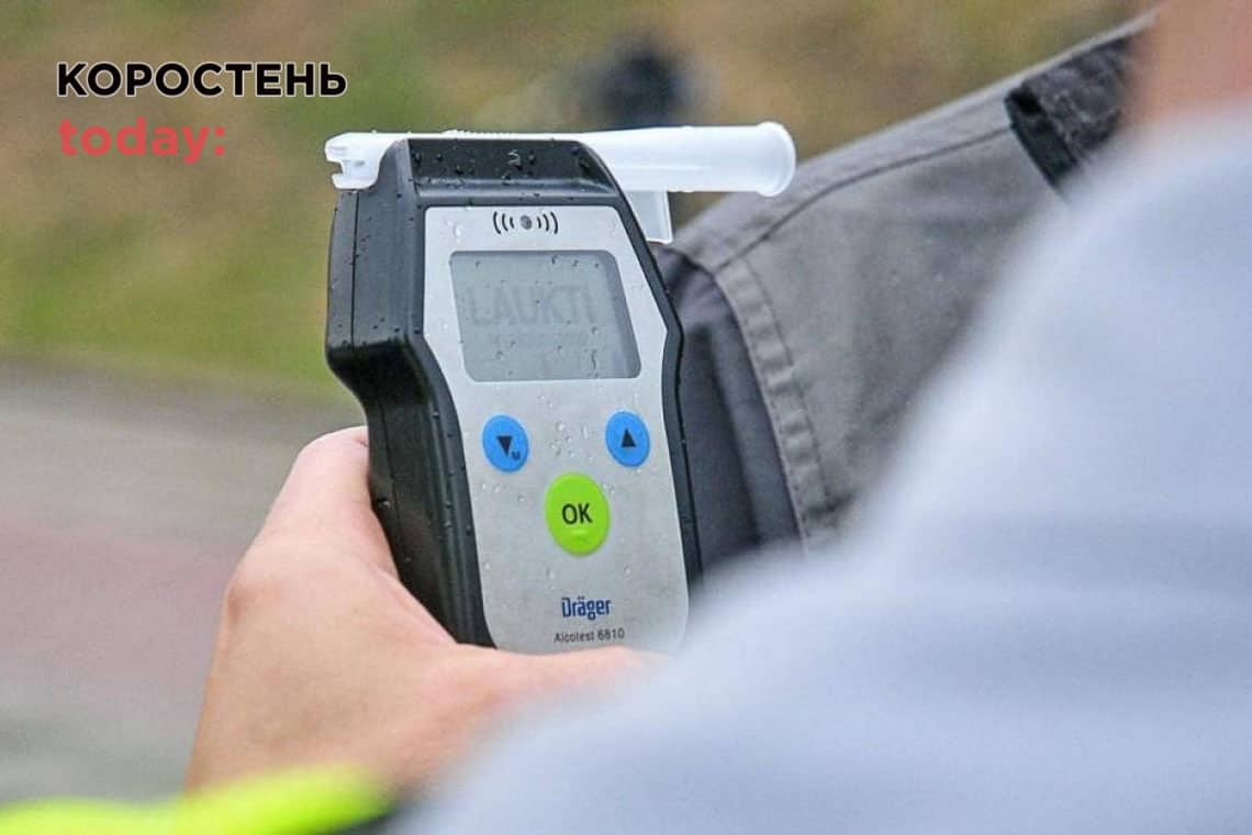За вихідні на дорогах Житомирщини патрульні спіймали 12 нетверезих водіїв