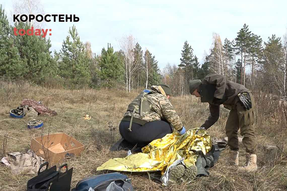 На півночі Житомирщини для захисників з ТРО провели навчання з надання першої медичної допомоги