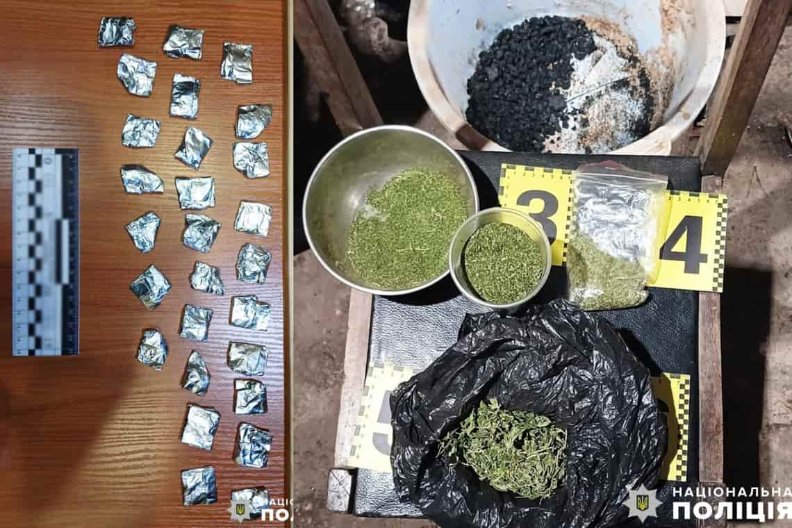 Зберігав розфасовані пакунки з наркотиками - поліцейські затримали жителя Олевської громади