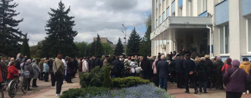 Мітинг у Коростені - чорнобильці знову протестували проти скасування доплат до пенсій