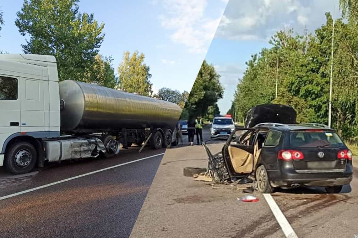 Житель Овруцької громади на Volkswagen врізався у DAF: травмовані двоє