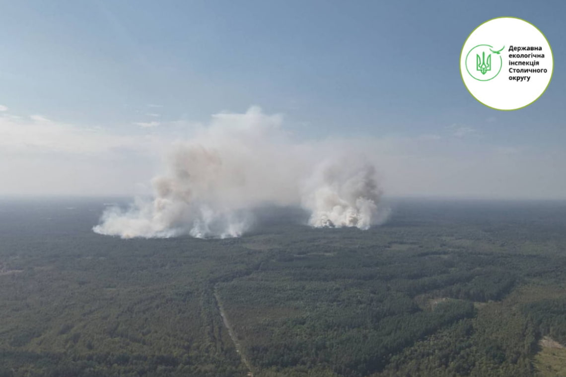 У Чорнобильській зоні восьму добу поспіль вирує масштабна пожежа