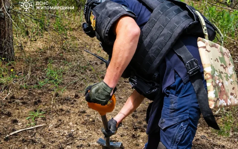 У селі поблизу Коростеня місцеві виявили артилерійський снаряд