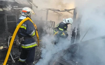 Рятувальники ліквідовували наслідки повітряних атак рф по Житомирській області