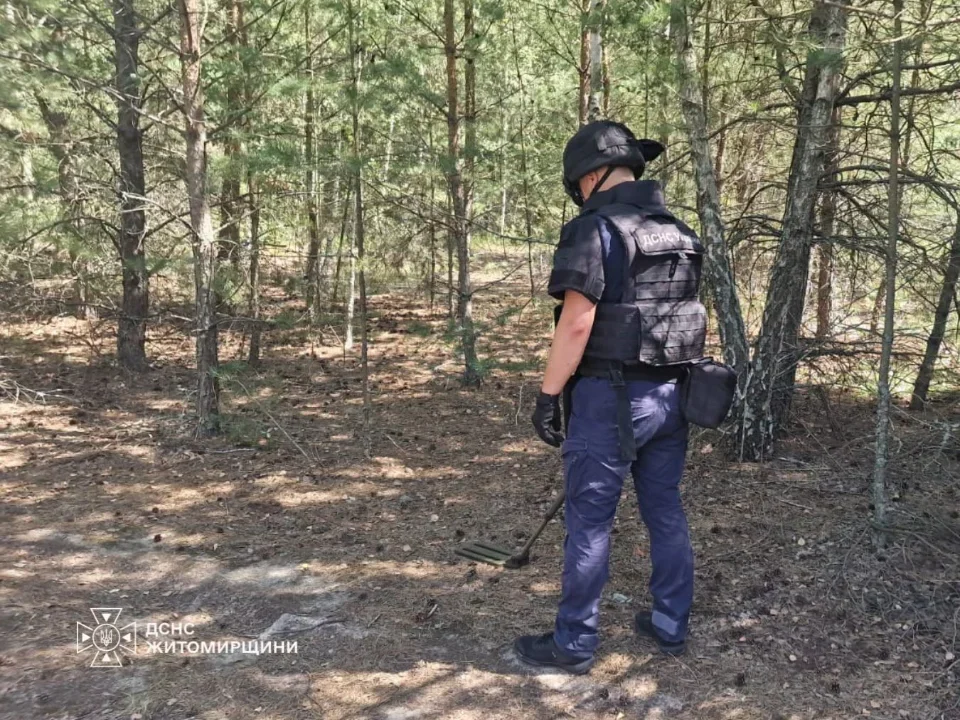 Неподалік Коростеня під час збирання грибів місцеві натрапили на мінометну міну