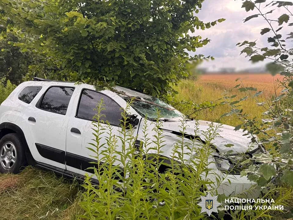 На трасі у Житомирській області перекинувся кросовер: травмувалися жінка та однорічна дитина