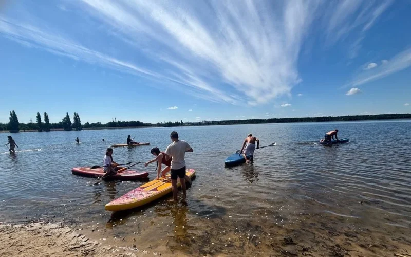 На Малинському водосховищі організували безоплатний відпочинок для ветеранів та їхніх родин