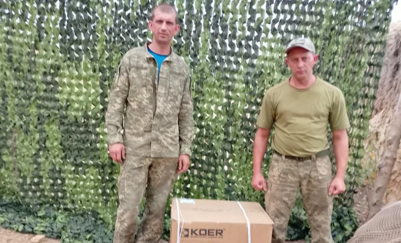 За кошти з благодійних заходів Чоповицька громада придбала генератор для військового на Херсонський напрямок