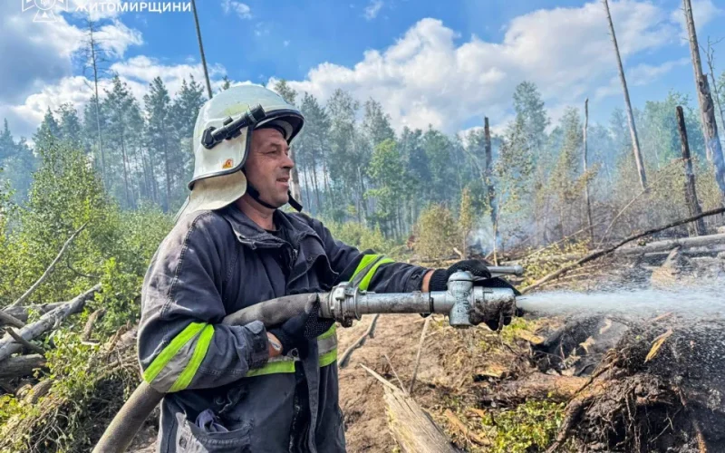 На території заповідника в Народицькій громаді 75 людей залучили до гасіння лісової пожежі