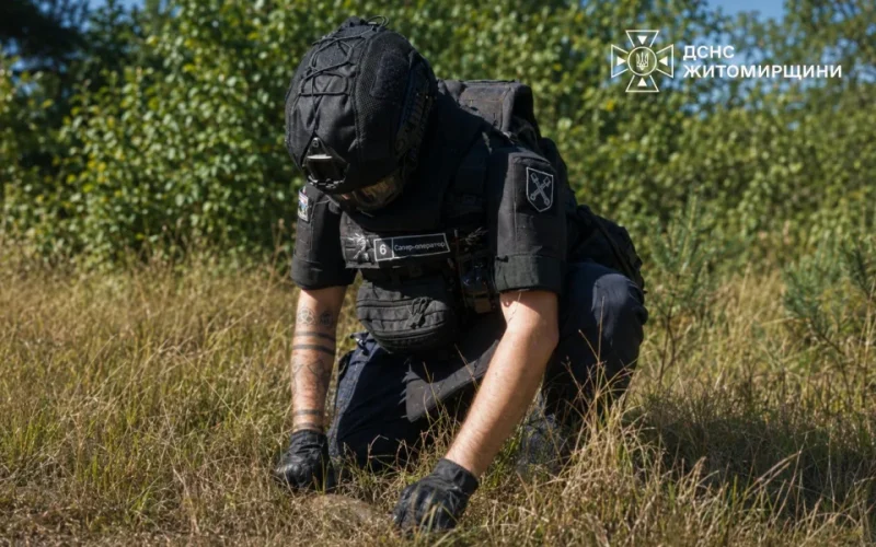 Поблизу одного з сіл Народицької громади місцеві натрапили на мінометну міну