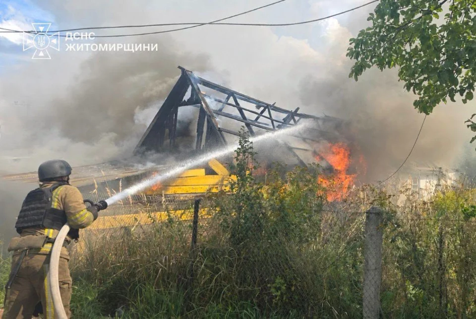 В Овруцькій громаді ліквідували пожежу після російського обстрілу