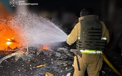 Коростень був серед цілей нічної атаки рф: по Житомирщині завдали близько 10 ударів