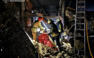 росіяни вночі знову атакували Житомирщину: під ударом опинилися енергетична інфраструктура та підприємство