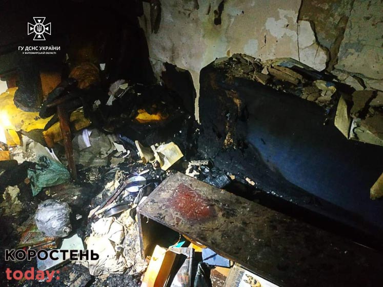 В багатоповерхівці Овруча сталась пожежа: загинув 47-річний чоловік ?