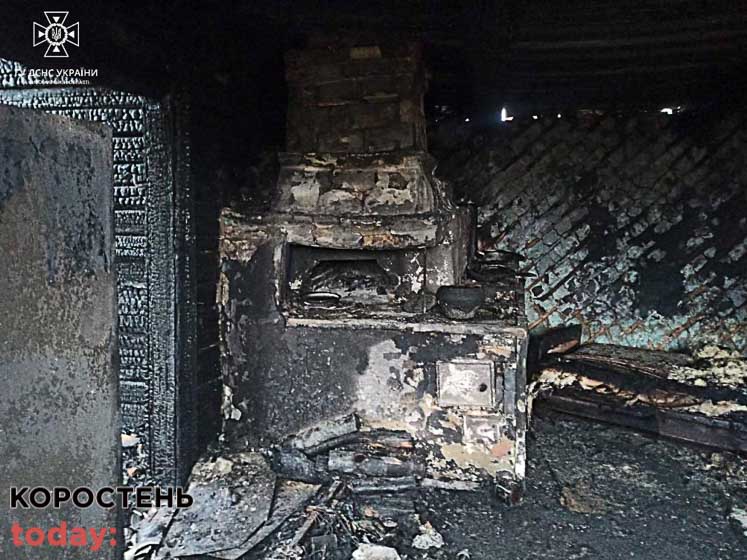 У селі неподалік Коростеня горів будинок