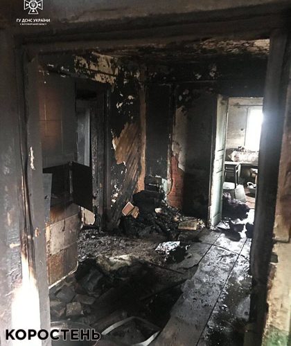 У Малині під час ліквідації пожежі в дерев’яному будинку рятувальники виявили тіло господині
