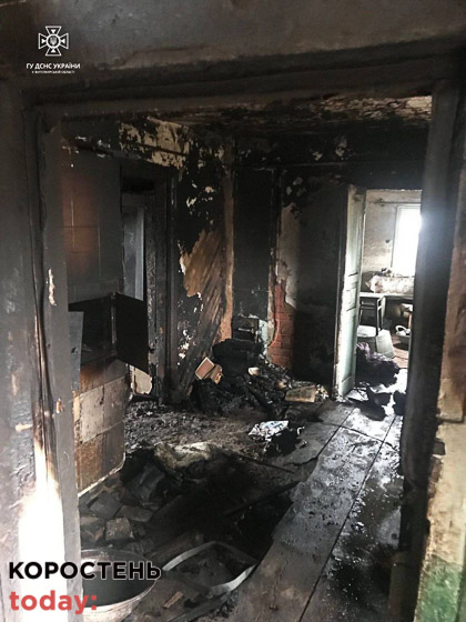 У Малині під час ліквідації пожежі в дерев’яному будинку рятувальники виявили тіло господині