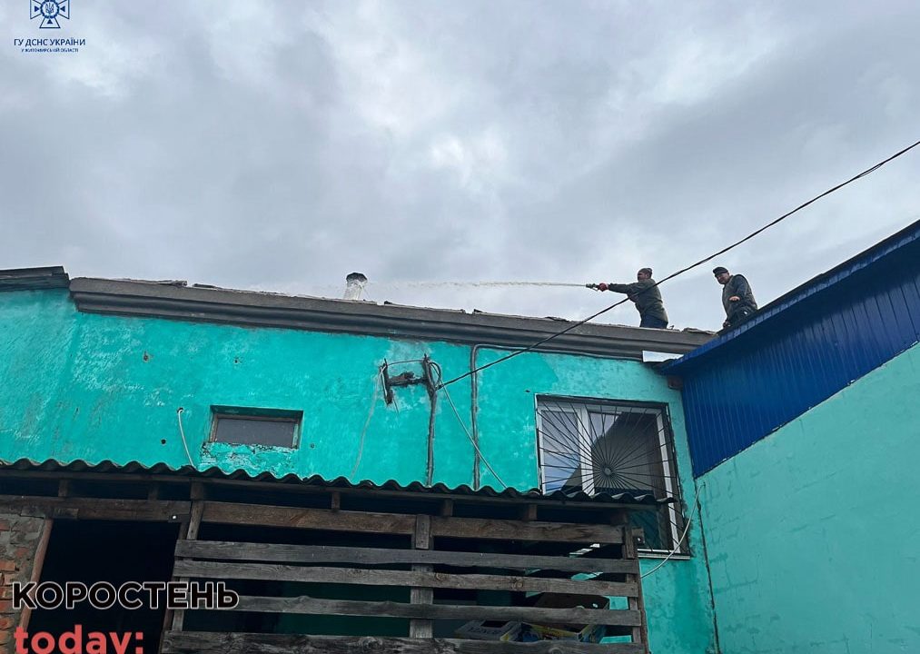 У селі на Овруччині горів магазин будівельних матеріалів (ФОТО)