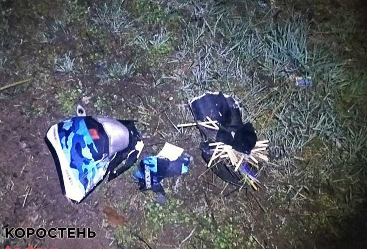 Між селами Овруцької громади троє підлітків на мотоциклі вчинили ДТП