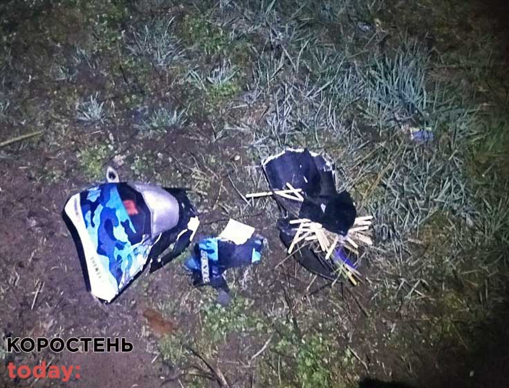Між селами Овруцької громади троє підлітків на мотоциклі вчинили ДТП
