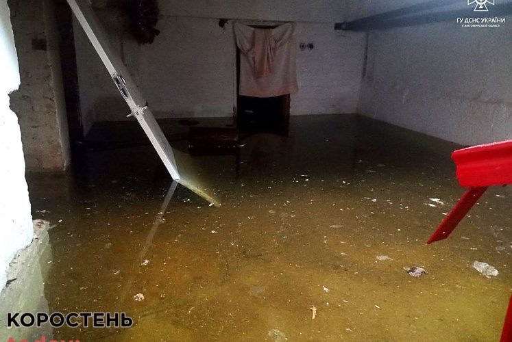 У селі Олевської громади рятувальники шість годин відкачували воду з підвального приміщення ліцею