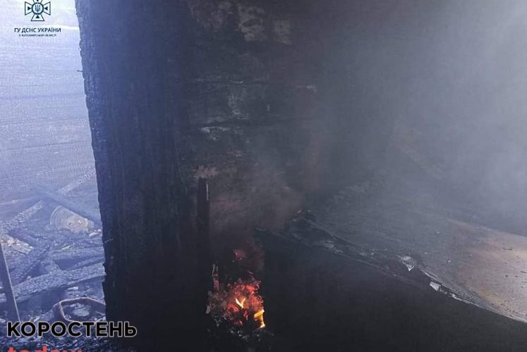 У селі Лугинської громади під час гасіння пожежі рятувальники виявили тіло чоловіка за столом