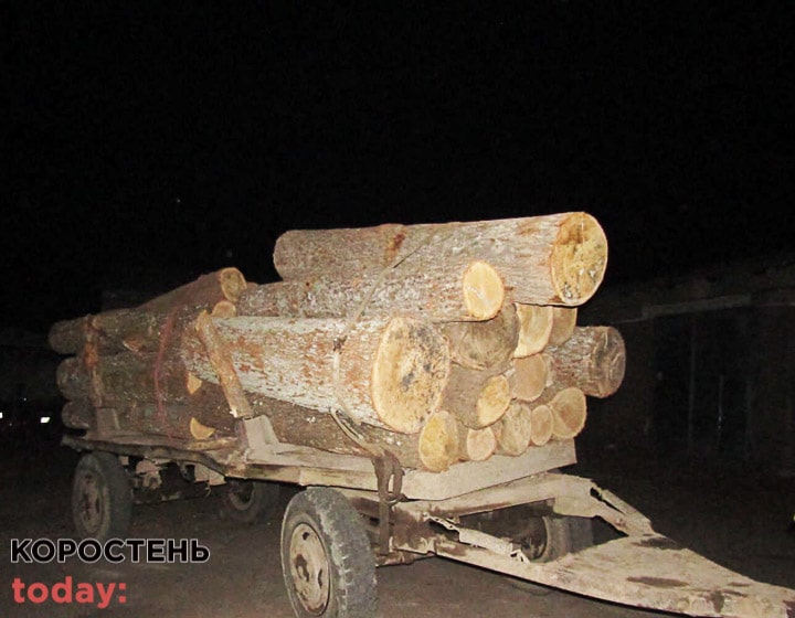 На Олевщині поліцейські виявили два трактори “Білорусь” з деревиною: документів на “товар” водії не мали